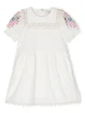 Sea Beena floral-embroidered dress - White