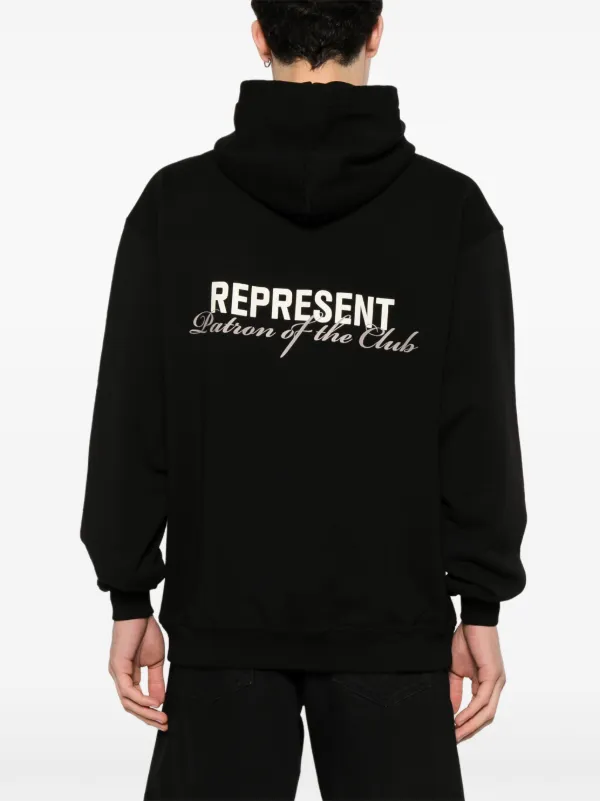 人気!Represent パトロン・オブ・ザ・クラブ・コットンパーカー Represent Patron Of The Club Cotton Hoodie | Black | FARFETCH