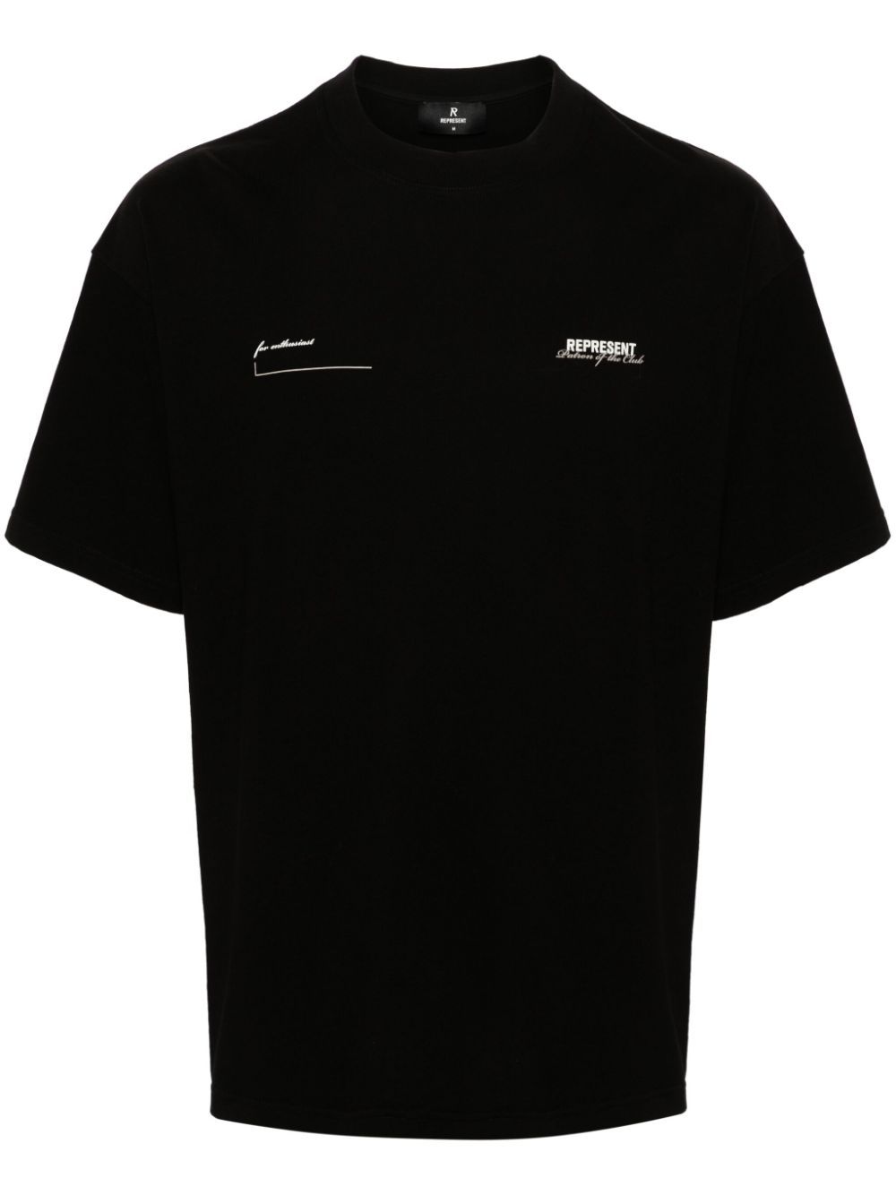 Shop Represent Patron Of The Club Cotton T-shirt In Black