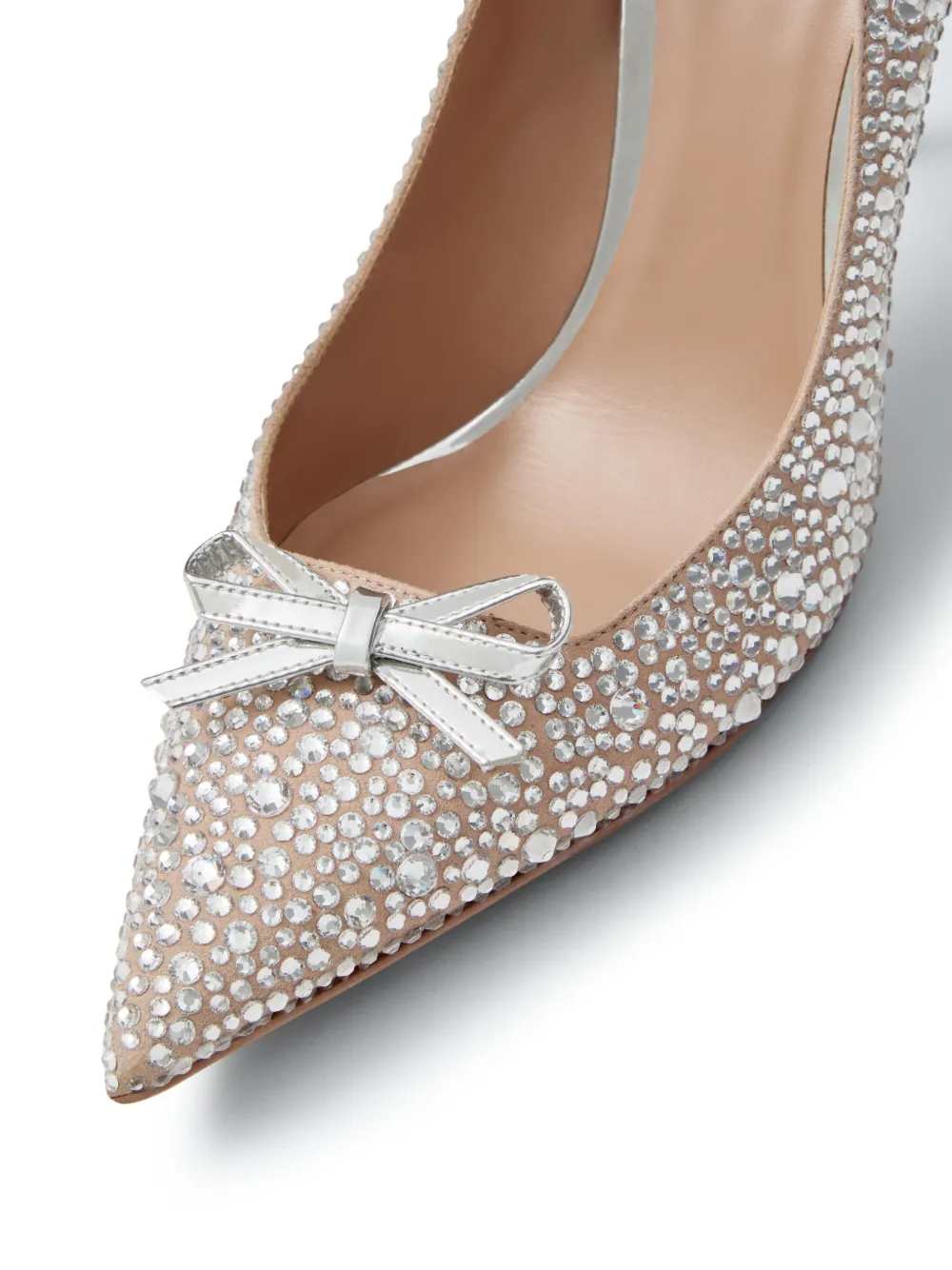 Valentino 100mm Romance Bow Crystal-embellished Pumps In Animal Print