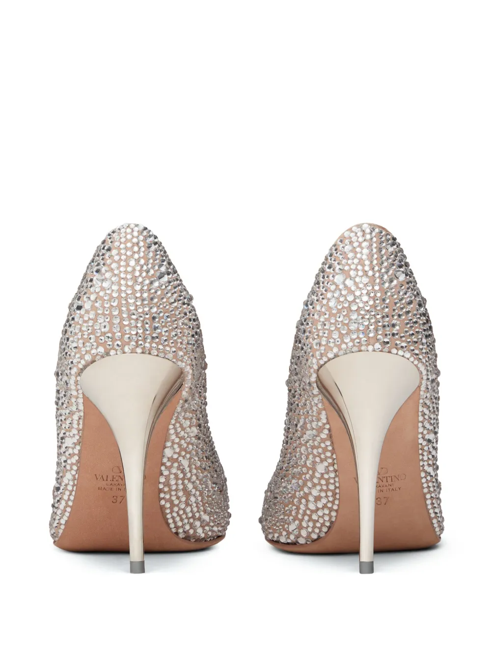 Valentino 100mm Romance Bow Crystal-embellished Pumps In Animal Print