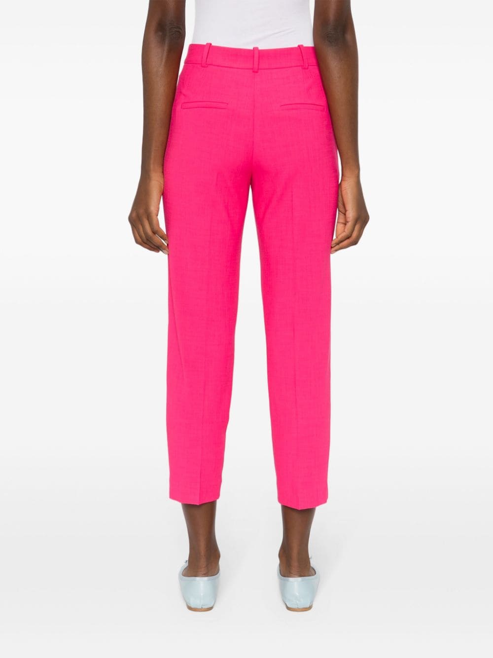 Shop Ba&sh Textured Tapered Trousers In Pink