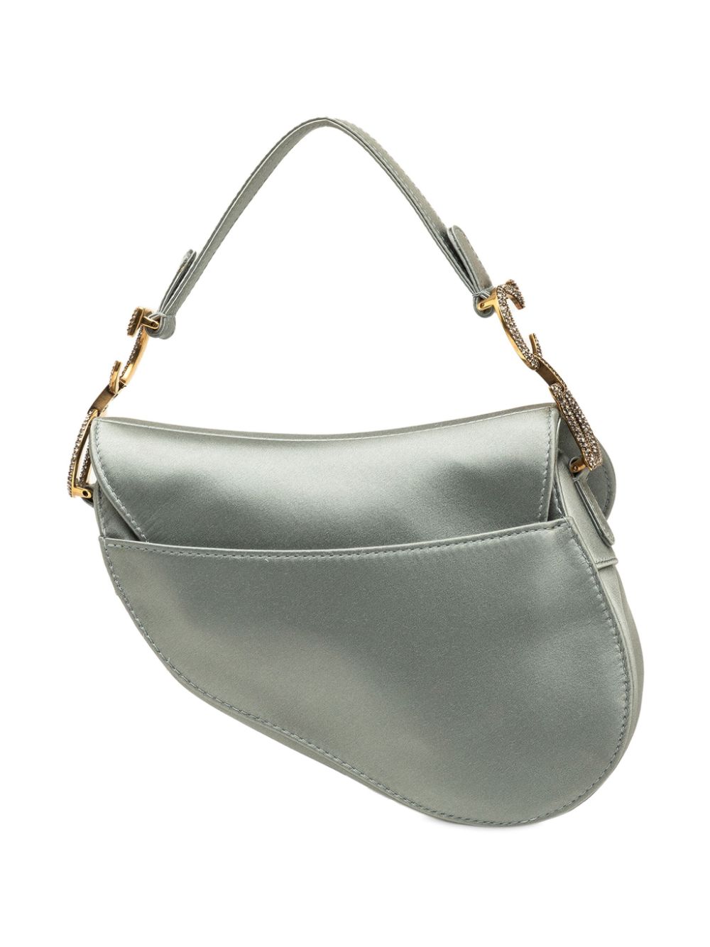 Pre-owned Dior 2010-2023 Mini Saddle Shoulder Bag In Grey