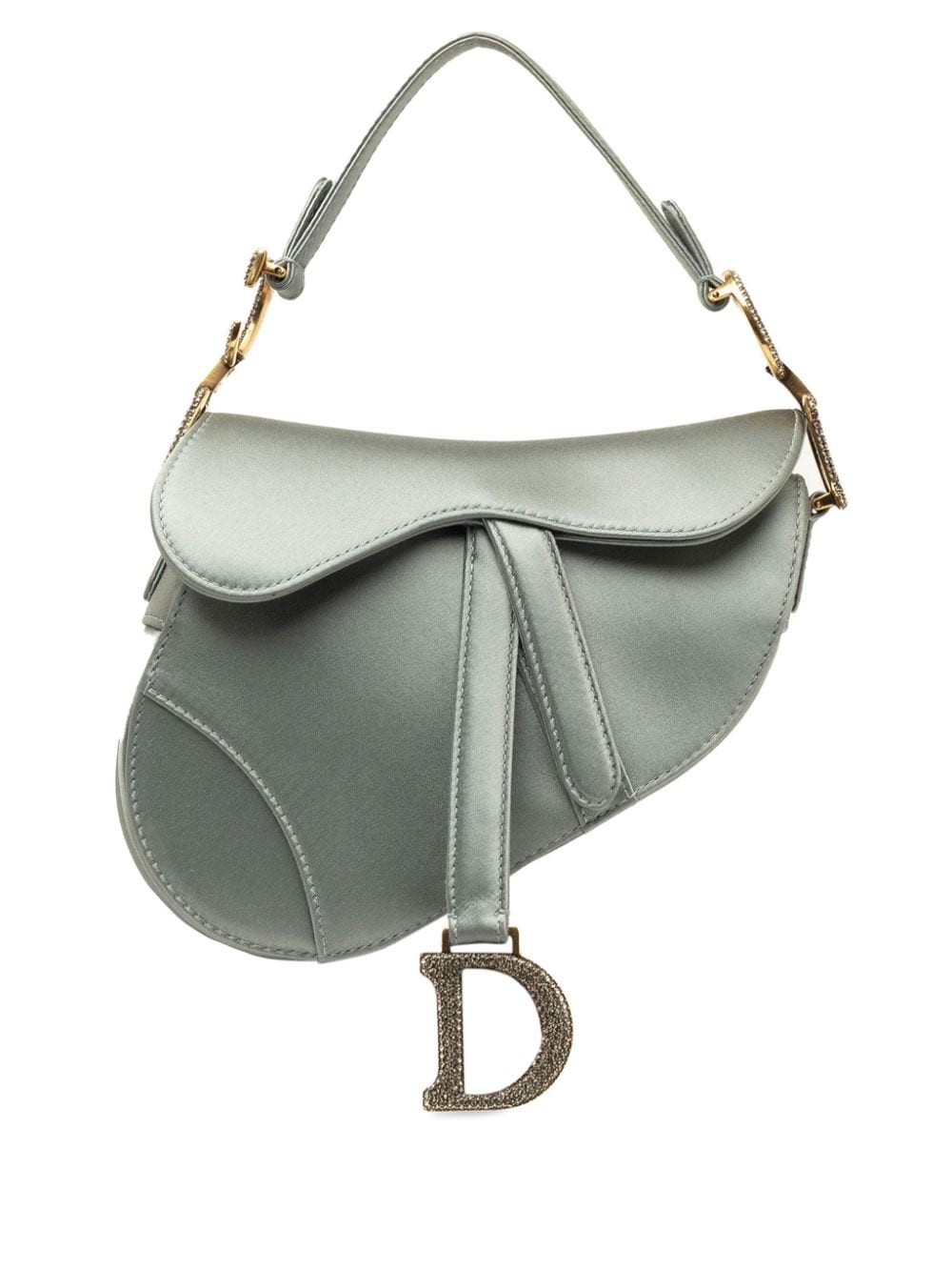 Pre-owned Dior Saddle 迷你单肩包（2010-2023年典藏款） In Grey