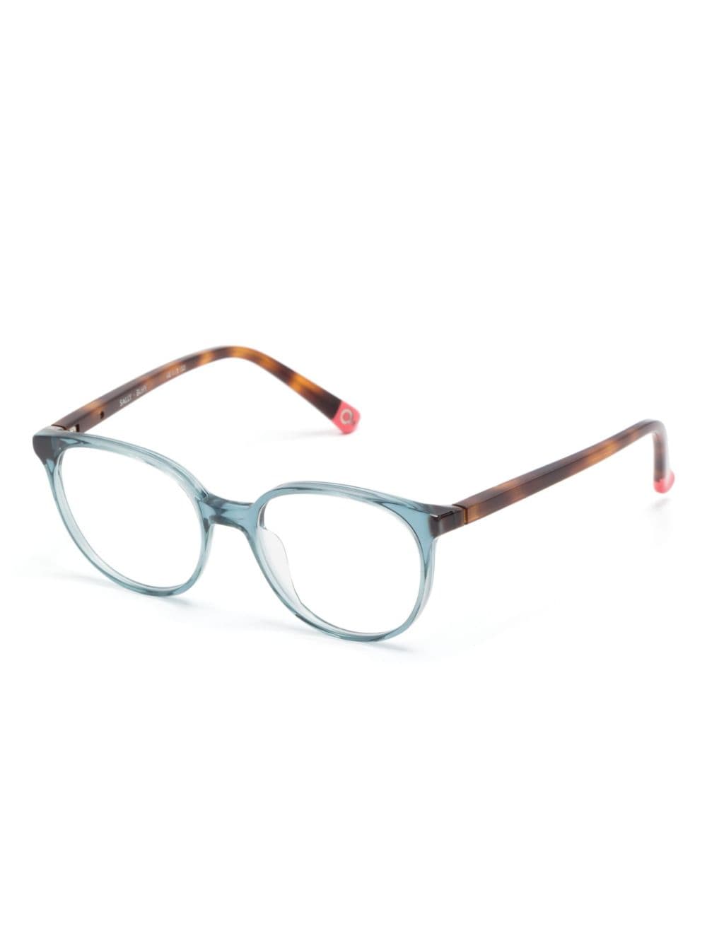 Shop Etnia Barcelona Sally Oval-frame Glasses In 蓝色