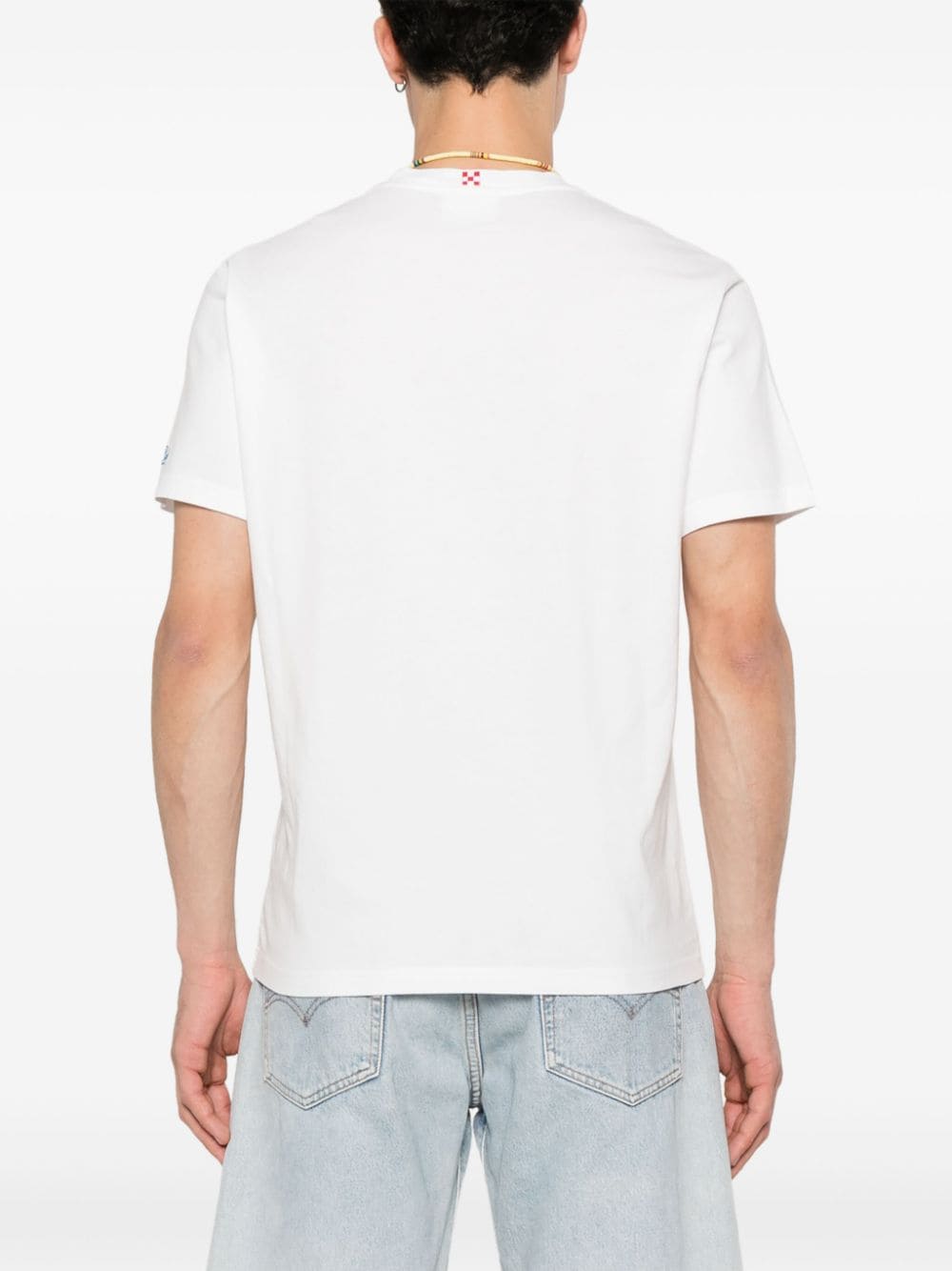 Shop Mc2 Saint Barth X Gin Mare Embroidered T-shirt In White