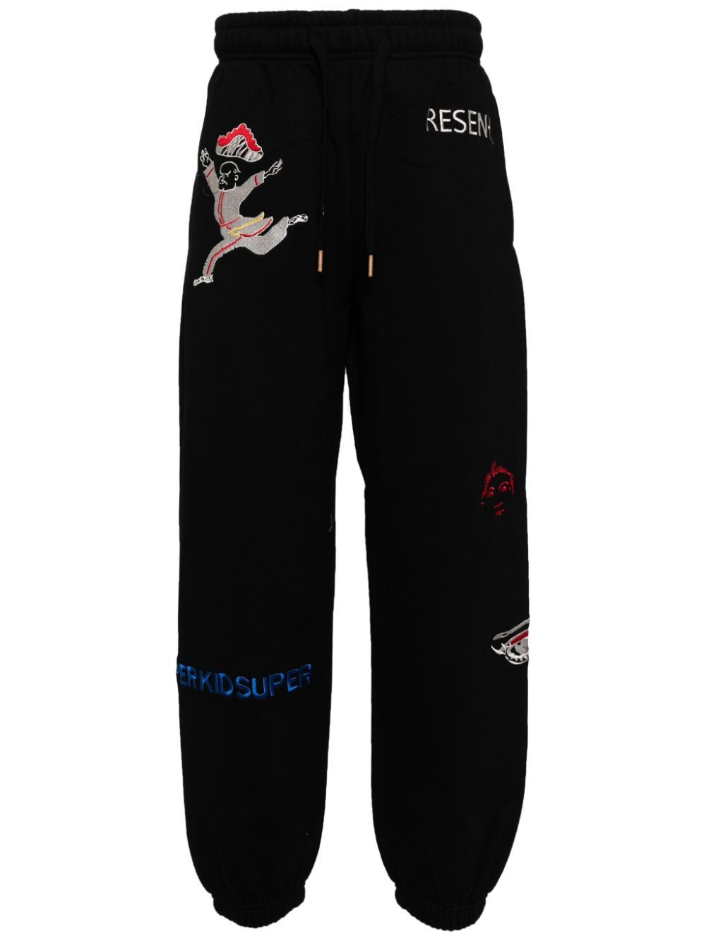 Shop Kidsuper Embroidered-motif Track Pants In Black