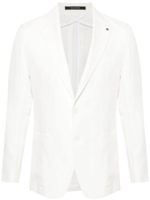 Tagliatore single-breasted linen blazer Men