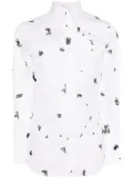 Alexander McQueen crosshatch-print cotton shirt - White