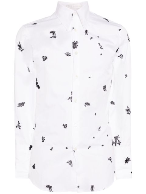 Alexander McQueen crosshatch-print cotton shirt