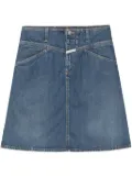 Closed logo-patch denim skirt - Blue