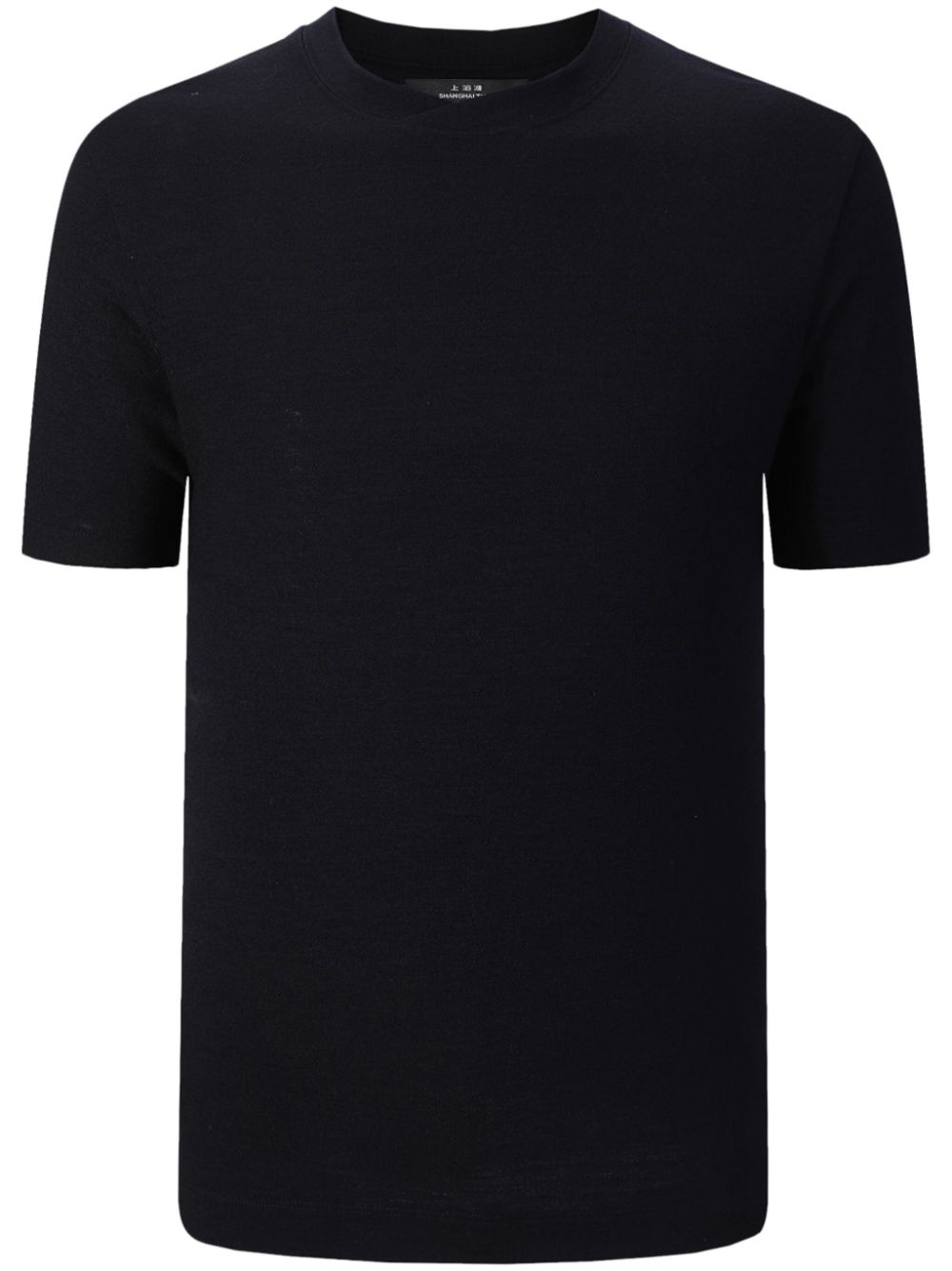 Shanghai Tang fine-knit wool T-shirt - Black