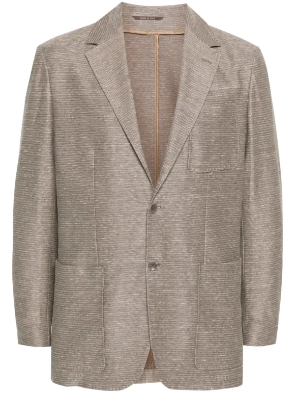 Canali シングルジャケット | ブラウン | FARFETCH JP