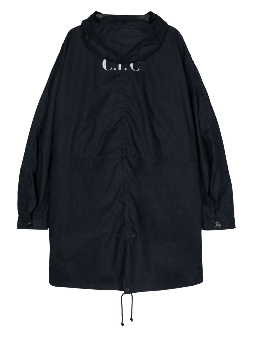 Shop Junya Watanabe X C.p Company Cotton Raincoat In Blue