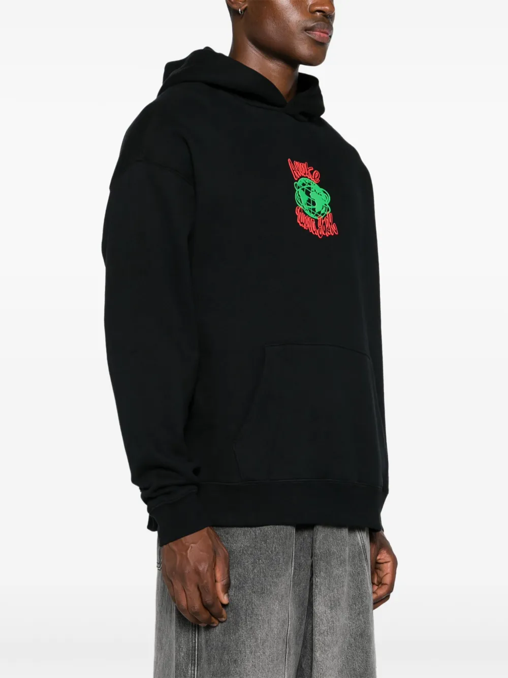 Where to find Jacquemus raised-logo cotton hoodie Men