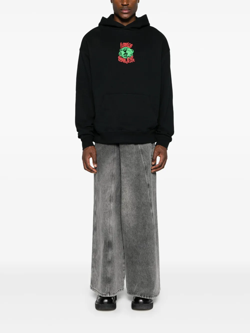Where to find Jacquemus raised-logo cotton hoodie Men