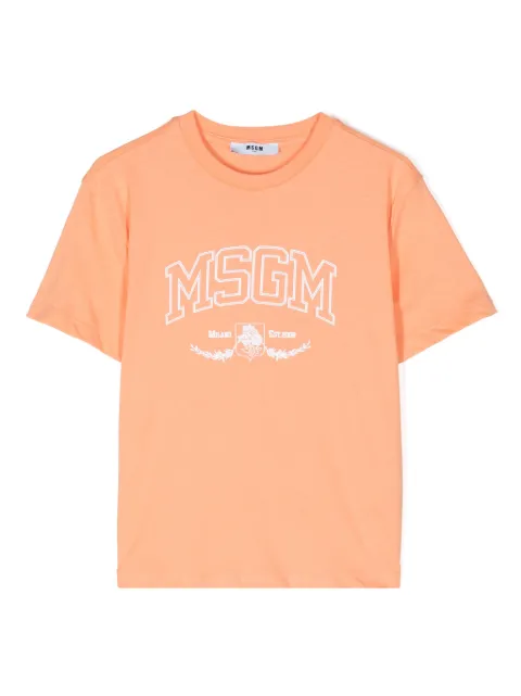 MSGM Kids logo-print cotton T-shirt