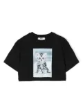 MSGM Kids graphic-print cotton T-shirt - Black
