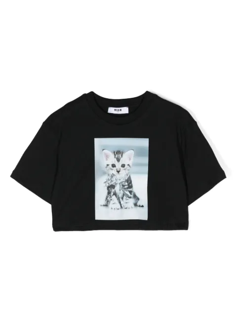 MSGM Kids graphic-print cotton T-shirt 
