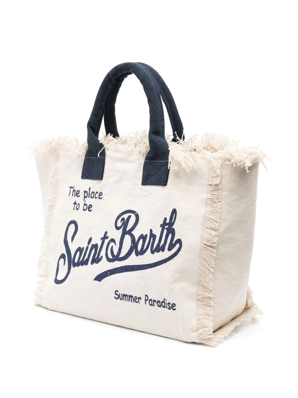  Mc2 Saint Barth Vanity Canvas Beach Bag - Neutrals 