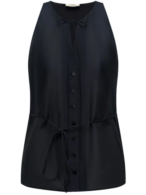 12 STOREEZ tie-fastening cotton-blend blouse 