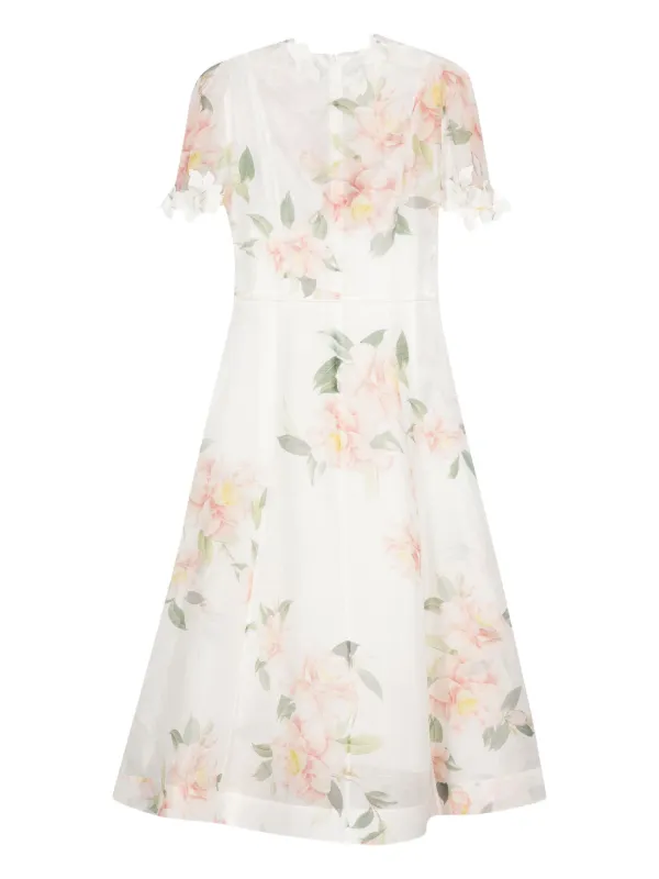 ZIMMERMANN Liftoff Flower Midi Dress Neutrals FARFETCH ZA