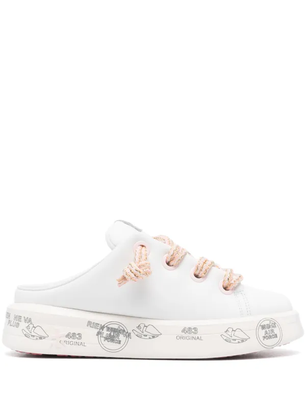 Premiata Belle Leather slip on Sneakers White FARFETCH CA