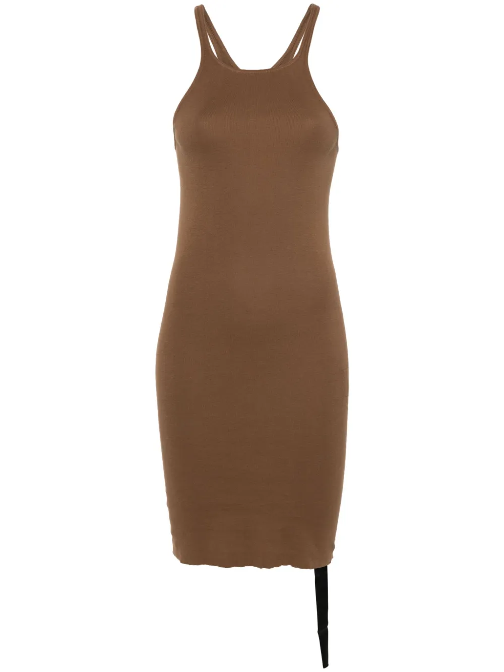 Shop Rick Owens Drkshdw Racer Back Cotton Dress In Brown