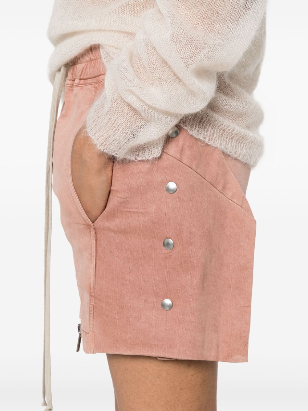 Shop Rick Owens Drkshdw Babel Denim Mini Skirt In Pink