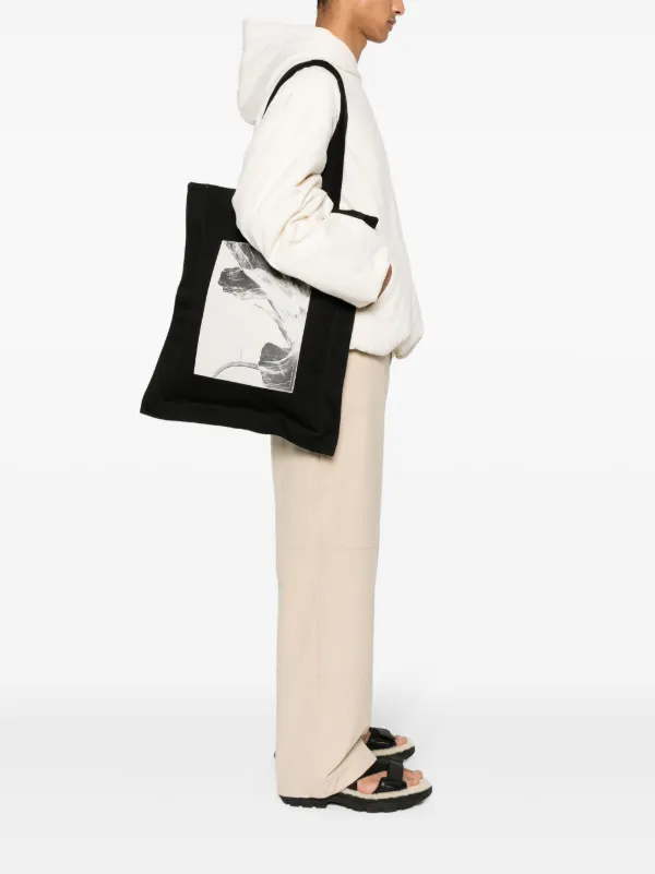 Y-3 floral-print Tote Bag | Black | FARFETCH