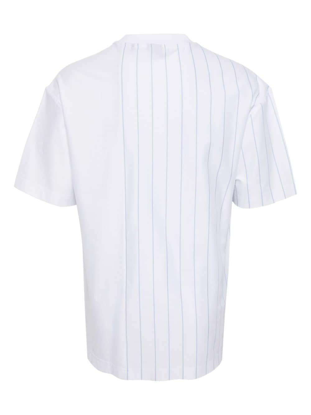 BOSS panelled striped T-shirt - Blauw