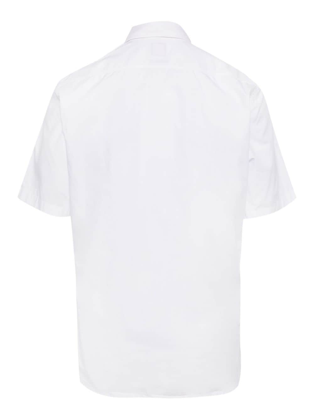 BOSS short-sleeve poplin cotton shirt - Wit