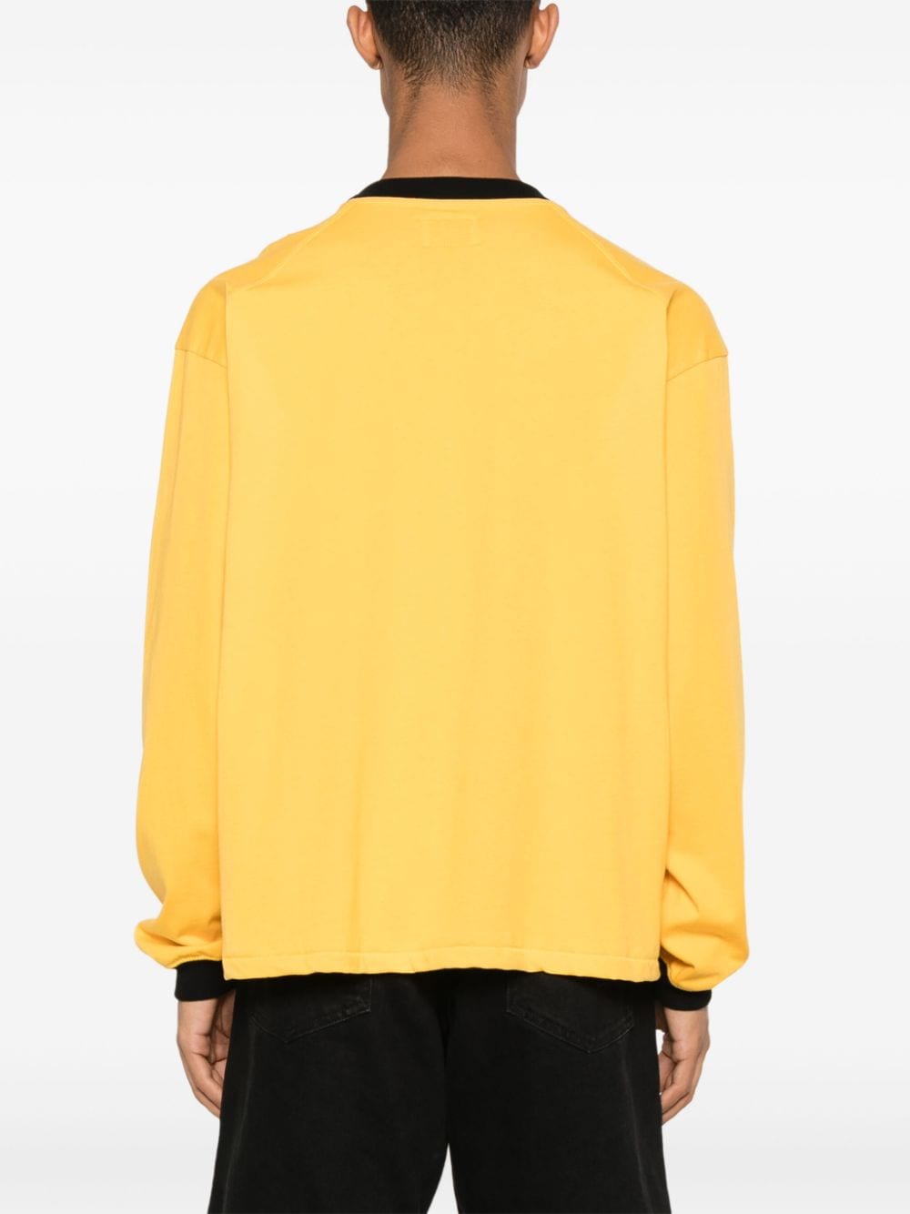 Shop Rhude Petrol Cotton Sweatshirt In Yellow