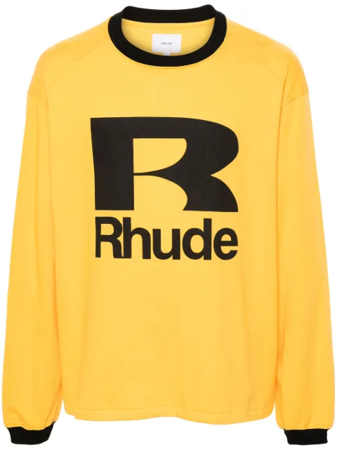 RHUDE Petrol cotton sweatshirt 