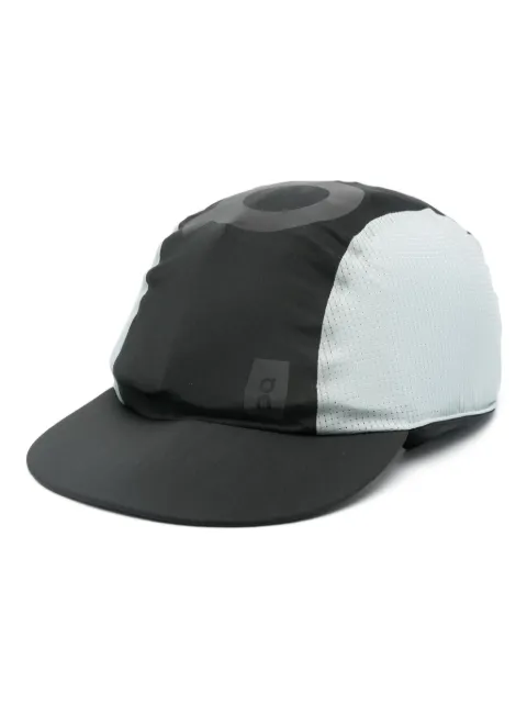 On  logo-print perforated cap