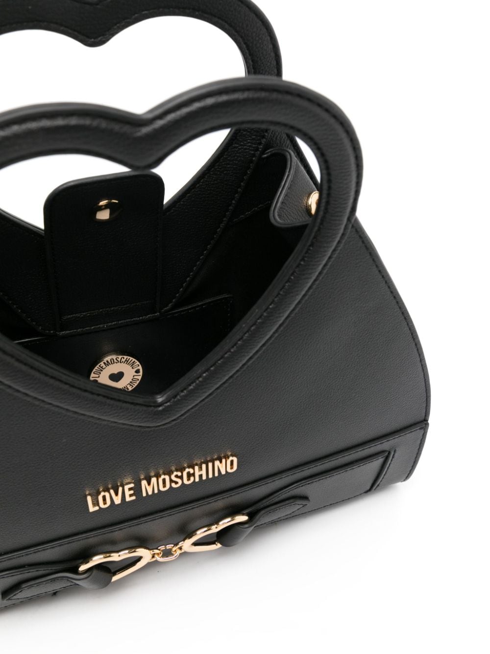 Love Moschino Shopper met hart handgrepen Zwart