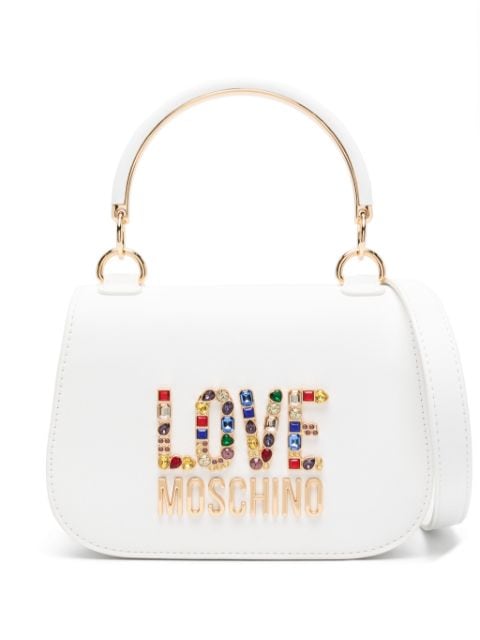 Love Moschino gemstones logo-lettering tote bag
