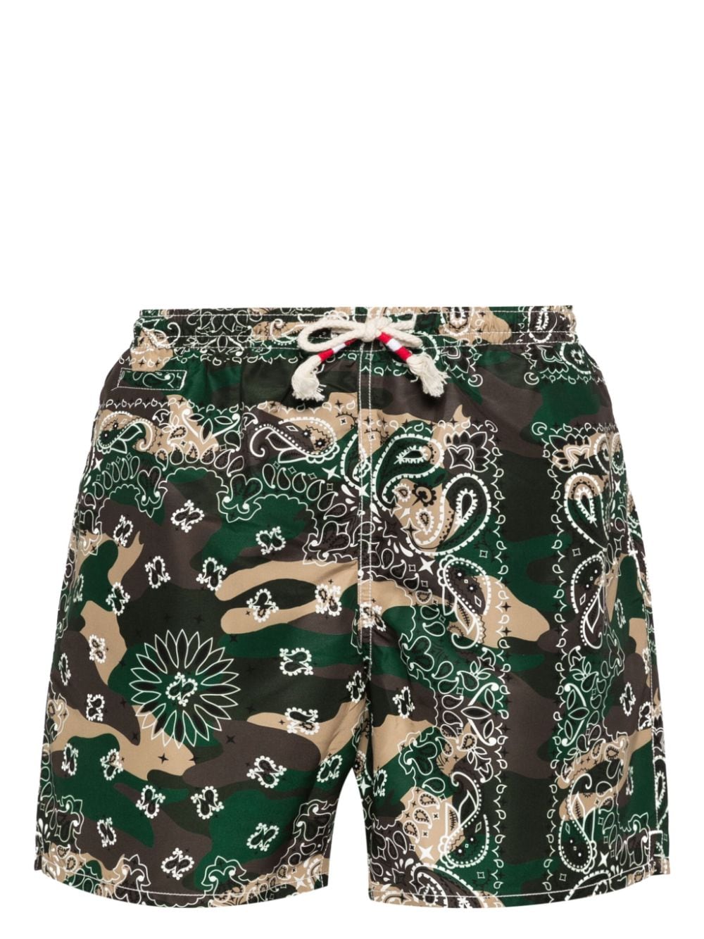 mc2 saint barth caprese bandana-print swim shorts - vert