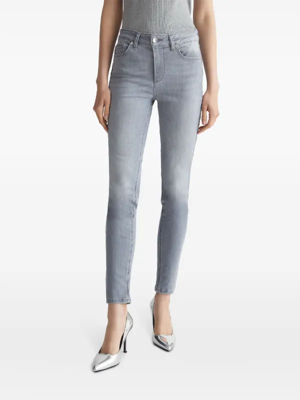 LIU JO Bottom Up Skinny Jeans Grey FARFETCH IN