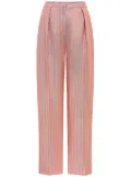12 STOREEZ pressed-crease linen trousers - Red