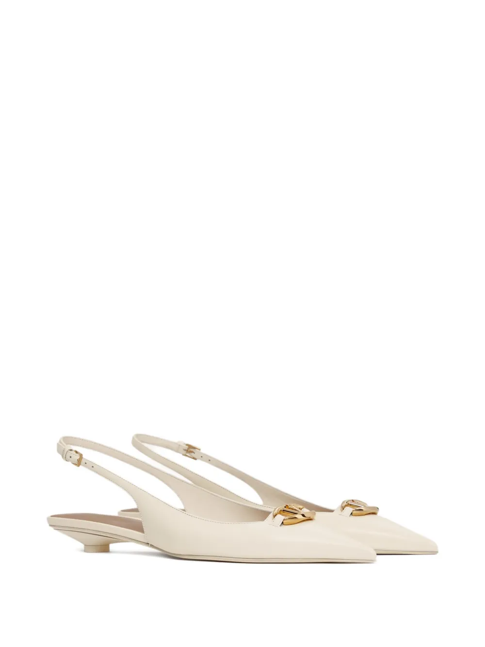 Valentino Garavani V-plaque leather pumps | Flat Pumps | Image 2