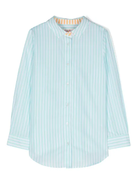 MC2 Saint Barth Kids camisa con rayas estampadas