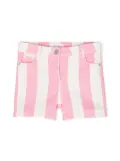 MC2 Saint Barth Kids striped denim shorts - Pink