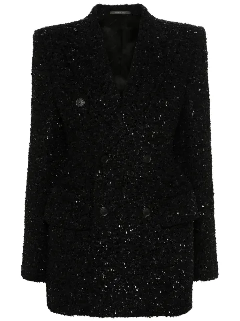 Balenciaga double-breasted bouclé blazer