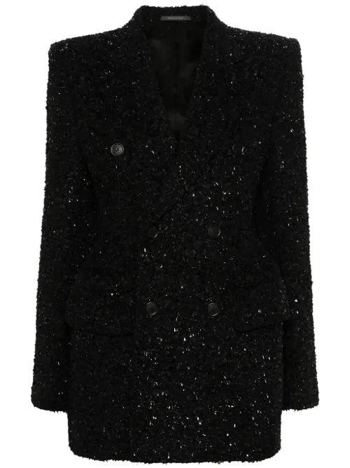 Blazer en tweed à boutonnière croisée - Balenciaga - Modalova