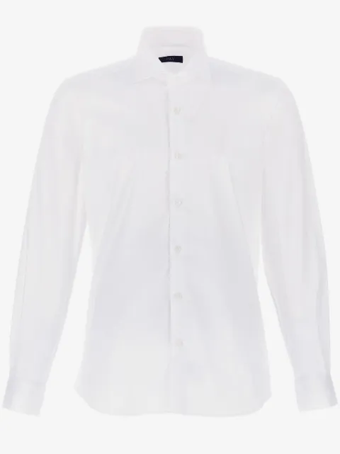 Fay cutaway collar stretch-cotton shirt