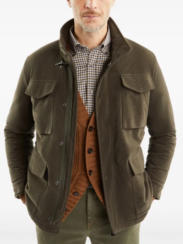 Fay Corduroy Field Jacket | Green | FARFETCH IN