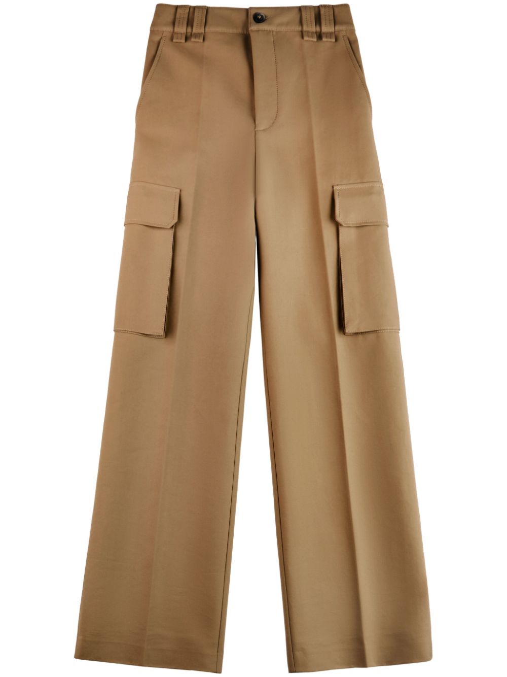 Shop Fay Tailored Cargo Trousers In Nude