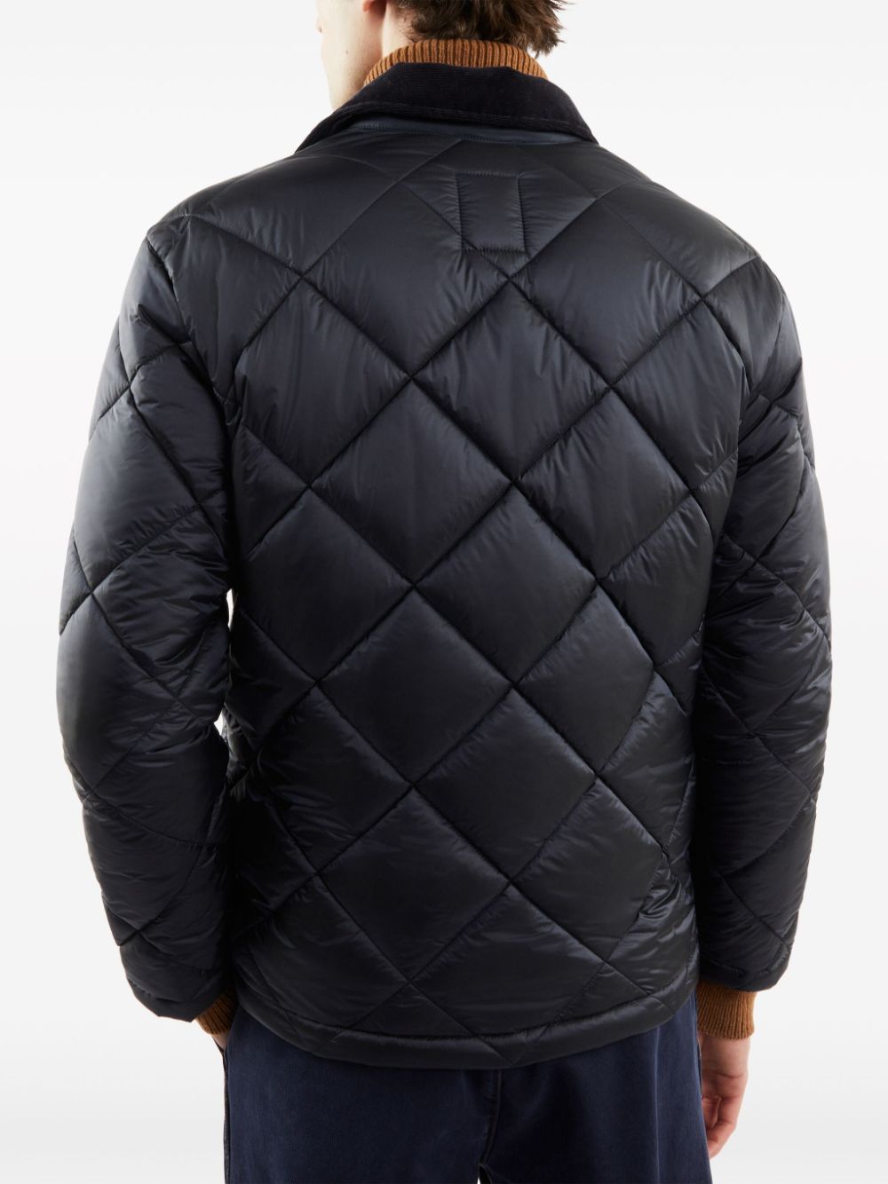 Shop Fay Quilted Padded Jacket In Blau