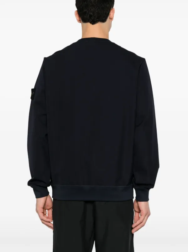 【STONE 】コンパスバッジ スウェットシャツ ネイビー Stone Island コンパスバッジ スウェットシャツ | ブルー
